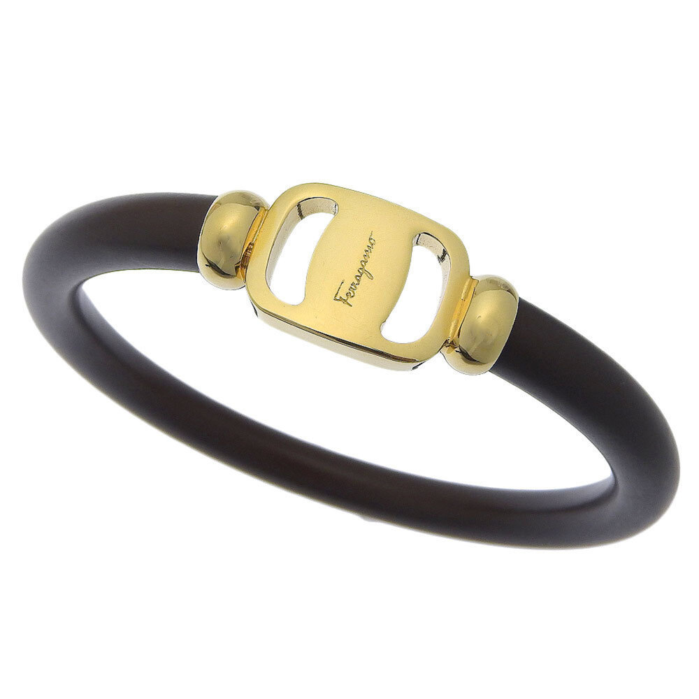 SALVATORE FERRAGAMO Brown Leather Bracelet
